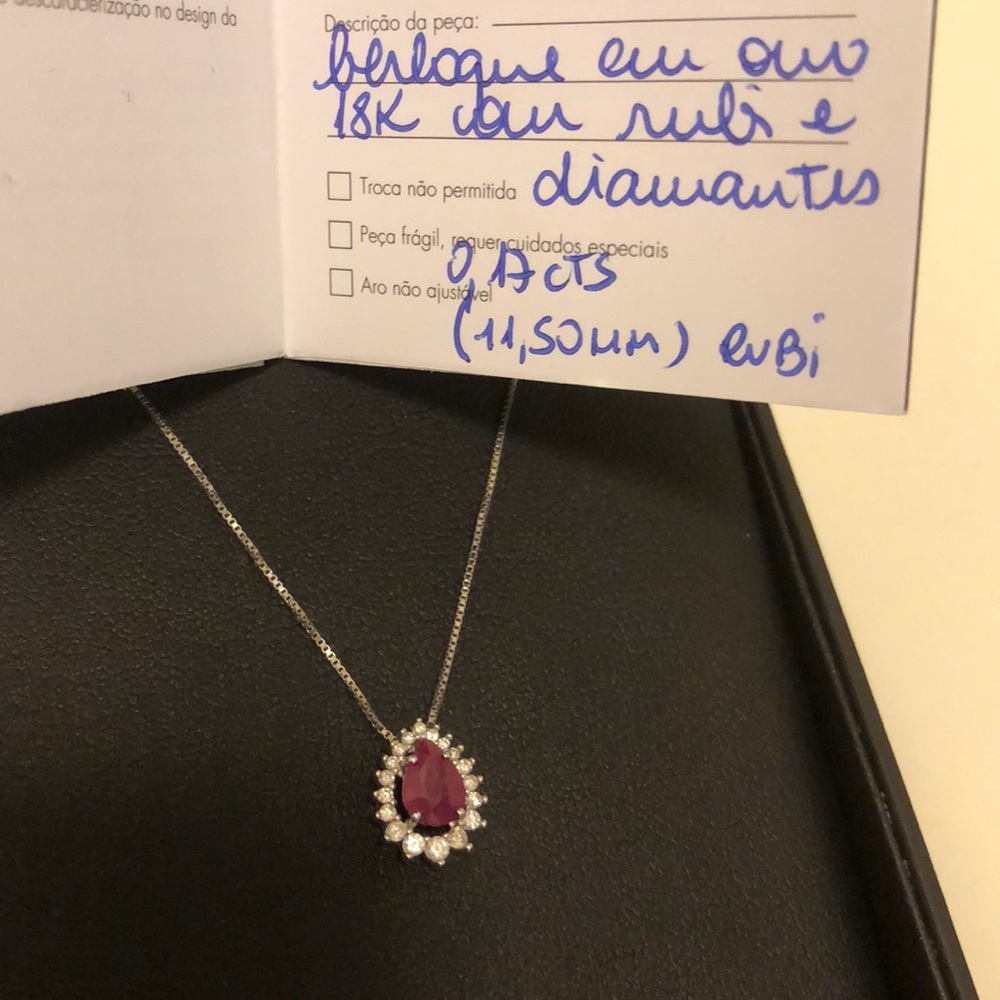 Monte Carlo 18k white gold ruby necklace